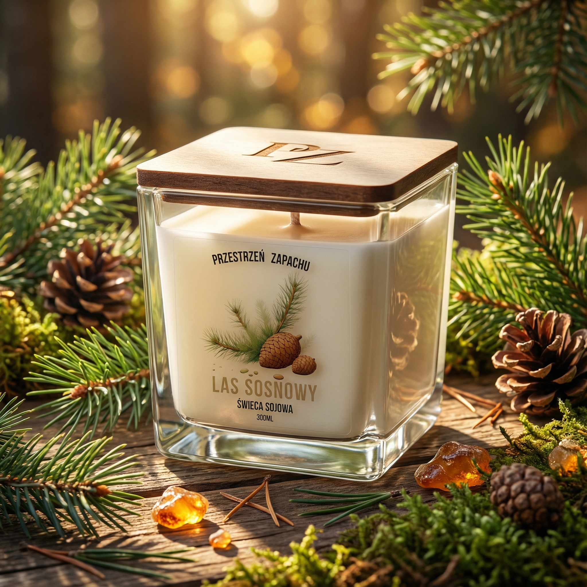 Las Sosnowy - Świeca sojowa