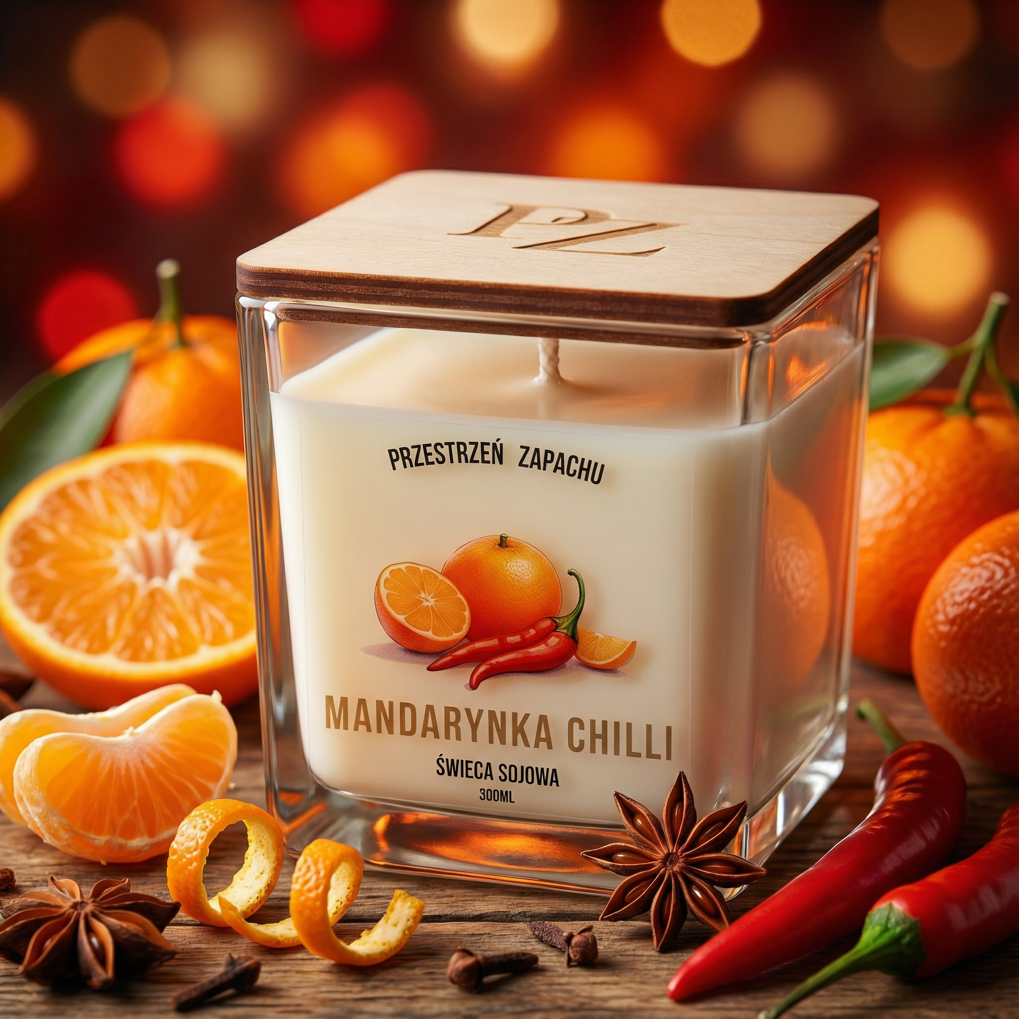 Mandarynka Chilli - Świeca sojowa